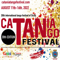 14 agosto. Al Catania Tango Festival lo show di Andrea Lomartire e Monica Di Pietro. Ensemble Mariposa en vivo.